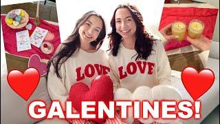 Sister Galentines Day Party! Making Candles, DIY crafts - Merrell Twins