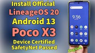 Install LineageOS 20 Android 13 On Poco X3 Best Speedy ROM  English