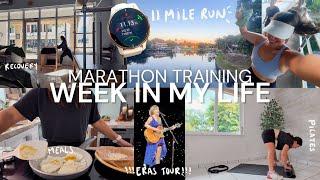 MARATHON TRAINING | week in my life balancing pilates, running, work & recovery + eras tour miami!!!