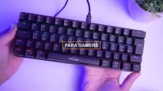 eclado Mecanico Gamer TGT Sherman Compacto, Rainbow, ABNT2, Switch Azul, Preto, TGT-SHTKL-RBW01