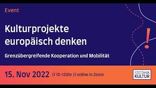 Kooperationsprojekte europäisch denken - grenzübergreifende Kooperation und Mobilität