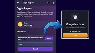 Crypto Projects | Tapswap Code | Crypto Projects That Could Make You a Millionaire