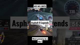 NFS NO LIMITS VS ASPHALT 9 #shorts