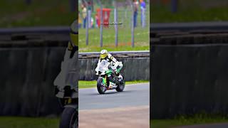 Kawasaki Ninja ZX10R superbike race tuned by Kawasaki superfast rider donut stunt #shorts