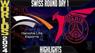 HLE vs PSG Highlights | LoL Worlds 2024 Swiss Stage Day 1 | Hanwha Life Esports vs PSG Talon