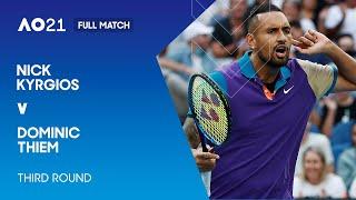 Nick Kyrgios v Dominic Thiem Full Match | Australian Open 2021 Third Round