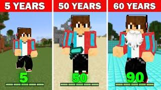 Surviving 99 Years  Minecraft But Your XP = Your Age...