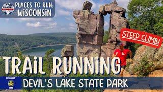 Trail Running at Devil's Lake State Park, WISCONSIN