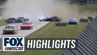 Gragson turns Karam triggering major wreck at Road America | NASCAR ON FOX HIGHLIGHTS