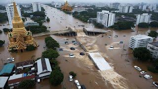 Now Thailand is underwater! Roof-high water drowns cars and property in Chiang Mai