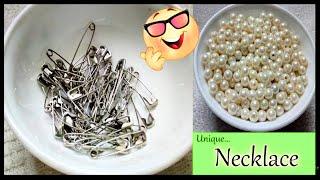 QUICK HACKS THAT CAN MAKE YOUR EARRING WITH SAFETY PIN | Necklace making Idea | JEWELRY MAKING