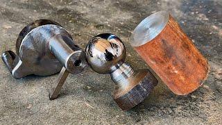 A lathe ball size turning tool making amazing ideas | Ball pin size reaping unique tool for lathe