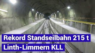 Standseilbahn Kraftwerk Linth-Limmern Bergfahrt - die stärkste Standseilbahn der Welt funicular KLL