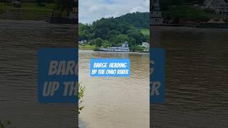 Lazy day on the Ohio River!#relaxing #floating #barge#cargo
