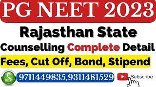 Neet PG 2023: Rajasthan State Counselling Complete Detail  Fees Cut Off Bond Stipend