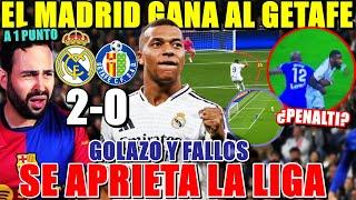 El MADRID GANA 2-0 al GETAFE y A UN PUNTO del BARÇA ¡GOLAZO de MBAPPÉ y FALLOS! ¿PENALTI?