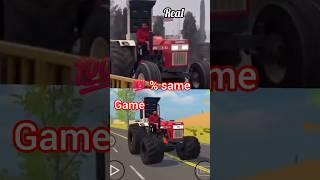 Nishu deshwal stunt in Real Vs Game #shorts #short #swaraj #tractor #tractorvideo