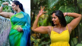 Saree Beauty Biceps || Indian muscle girl bicep flex || Indian fitness girl || Fitness women