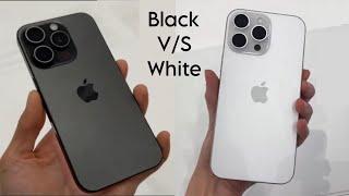 iPhone 16 Pro Black vs White Titanium Color Comparison!