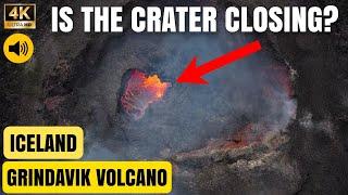 Lava Is Still Bubbling Under Cauldron Crust! Is The Crater Closing?Drone Close-Up/Overview May5,2024