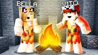 NASZA PIERWSZA NOC W JASKINI - Minecraft Jaskiniowcy #1 | Vito i Bella