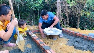 Mining sand from streams to complete toilets | Family Farm Life