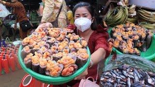 Countryside vlog: Buy fish and fish egg from my village market for cooking - Yummy sour fish soup