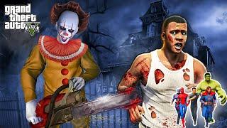 Franklin Fight With Evil Horror Clown For Save Avengers in GTA 5 | A.K GAME WORLD | GTAV AVENGERS