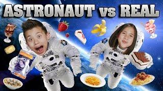 ASTRONAUT FOOD vs. REAL FOOD CHALLENGE!!! Outer Space Taste Test!