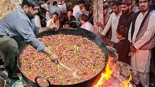 BIG MAN Making Peshawari Tawa Fry Kaleji: 40 Kg Mutton Fried Liver Recipe SULEMANI TAWA KALEJI FRY