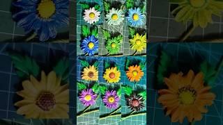 DIY 12 Colors of Daisy Flower by Clay #clayclay #art #handmade #craft