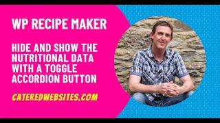 How to hide and show the nutritional data in the WP recipe maker recipe card with a toggle button