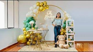 Como hacer un Arco de Globos e instalarlo en un Aro  (Oh Baby o Baby Shower) 