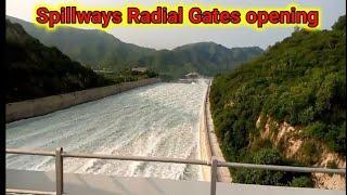 Spillways Operations in Largest dam of the world Tarbela dam Pakistan