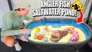 My ANGLER FISH SALTWATER MINI POND Is Finally COMPLETE!!