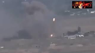 أظهرت وزارة الدفاع #الأرمنية كيف تنشر القوات المسلحة #الأذربيجانية أنظمة قاذفة اللهب TOS-1A الثقيلة