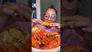 Kie JUICY Seafood Feast: Sausage, Legs & Corn ASMR #shorts #mukbang #trending #food