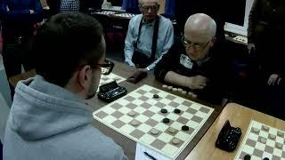 Lithuanian Draughts (64) Club Championship 2019. Žaidžia Anri  Plaksij  ir Vaidas  Puočiauskas.