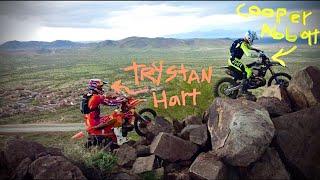 Mountain Climbing on Dirtbikes! Trystan, Ryder, Cooper, Will