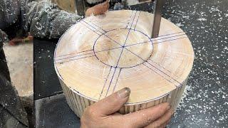 Creative Design Ideas Incredible Skillful Working Skills Of Carpenter - Decorative Woodturning Art