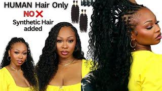 I’M SHOOK  Knotless Boho Braids with Only Human Hair / NO Synthetic Braiding Hair Added FT. YWIGS