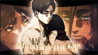 |-| ️ Eren's Death ️ |-| Set Fire To The Rain |-| AOT ◂ 𝙰𝙼𝚅 ∫ 𝙴𝙳𝙸𝚃 ┆▸ 4K