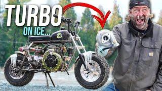 We Turbocharged our $25 Generator Powered 4 Speed Mini Bike (and Rode it on ICE!)