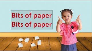 Bits of Paper English Rhyme for Children| Rhymes with Action and Lyrics