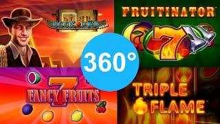 360° Casino Fruitinator - TripleFlame - Book of Ra - Fancy Fruits