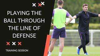 Soccer TRAINING- Passing Behind and Through the Line of Defense