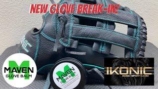 IKONIC 12.5" Premium Cowhide Leather SlowPitch Softball Glove - Break In Service and Conditioning