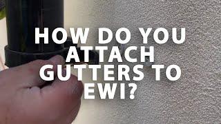 How do you attach downpipes to External wall insulation?