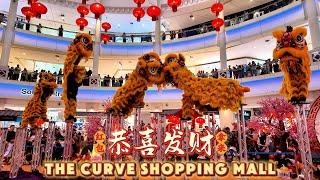 Golden Acrobatic Lion Dance Performance at The Curve Shopping Mall | CNY 2025