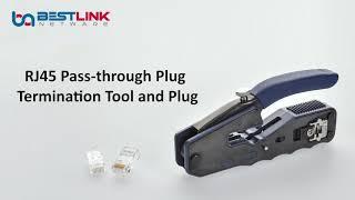 BestLink RJ45 Pass Through Plug Termination Tool & Plug